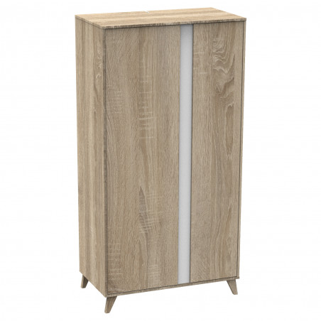 Armoire 2 portes Nova SAUTHON Blanc lin