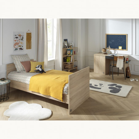 Lit 70x140 évolutif 90/140 x200 Nova SAUTHON Gris volcan