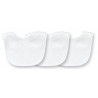 Lot de 3 bavoirs naissance unis LASSIG Blancs