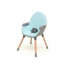 Chaise-haute Essentiel AT4 Gris & azur