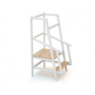 Tour d'observation Essentiel AT4 Blanc / hêtre verni