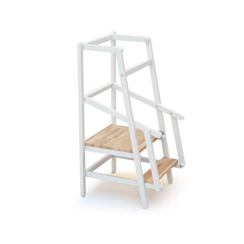 Tour d'observation Essentiel AT4 Blanc / hêtre verni