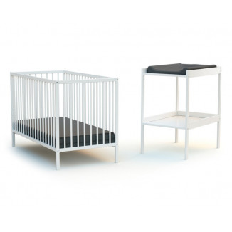 Lit bébé et table à langer AT4 Blanc