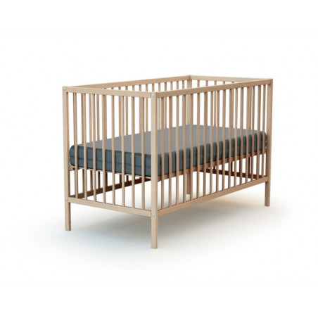 Lit bebe 60x120 Webaby AT4 Hêtre brut