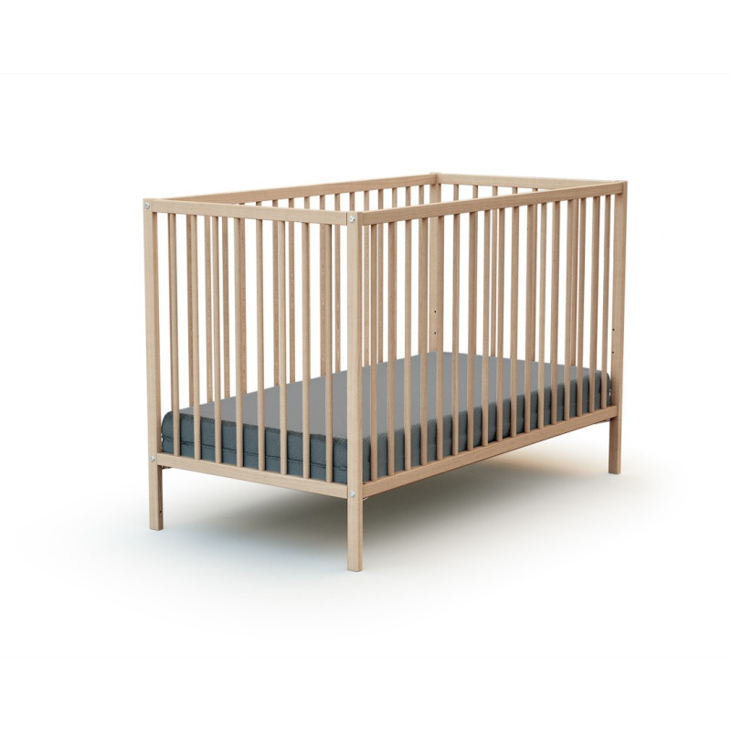 Lit bebe 60x120 Webaby AT4 Hêtre brut