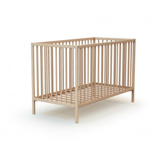 Lit bebe 60x120 Webaby AT4 Hêtre brut