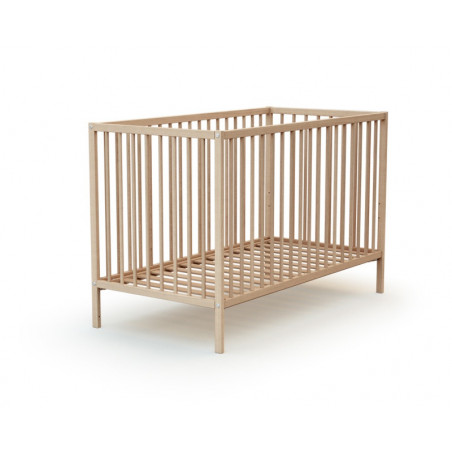 Lit bebe 60x120 Webaby AT4 Hêtre brut