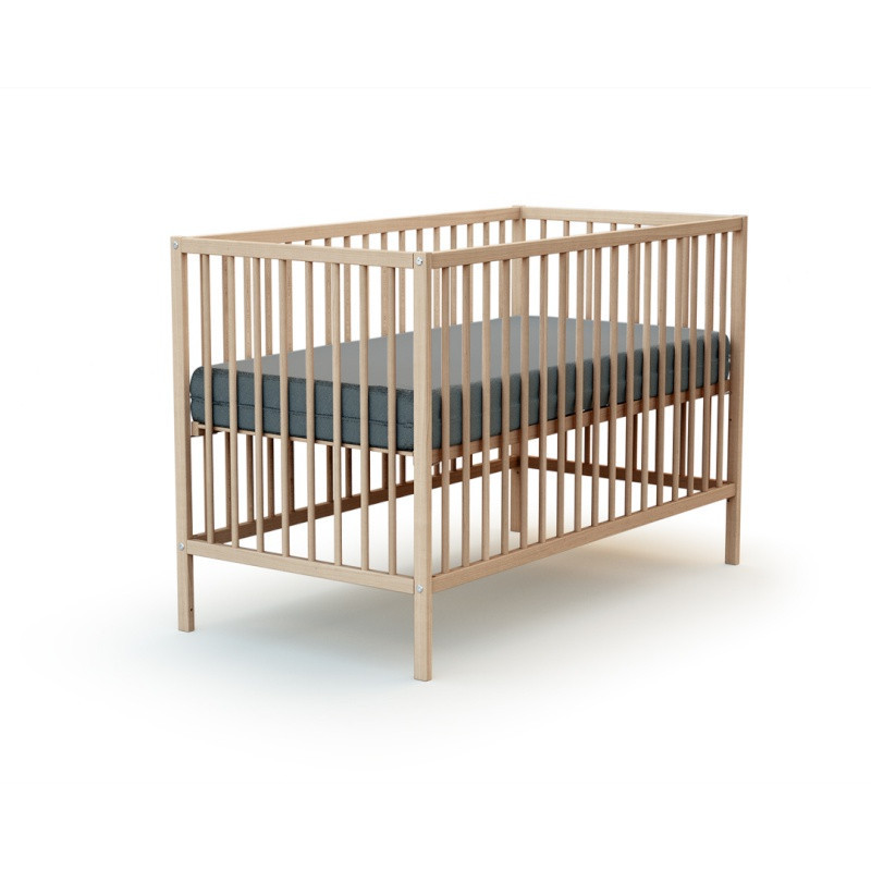 Lit bebe 60x120 Webaby AT4 Hêtre brut