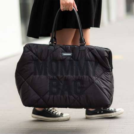 Sac à langer Mommy Bag CHILDHOME Matelassé Noir