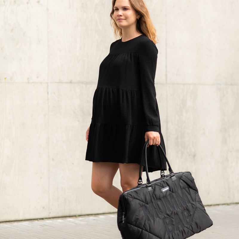 Sac à langer Mommy Bag CHILDHOME Matelassé Noir