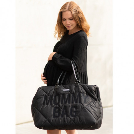 Sac à langer Mommy Bag CHILDHOME Matelassé Noir