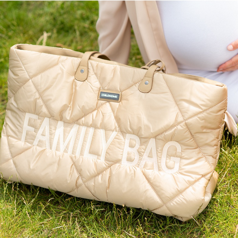 Sac à langer Family Bag CHILDHOME Matelassé Beige