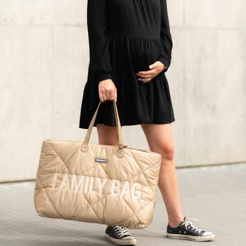 Sac à langer Family Bag CHILDHOME Matelassé Beige