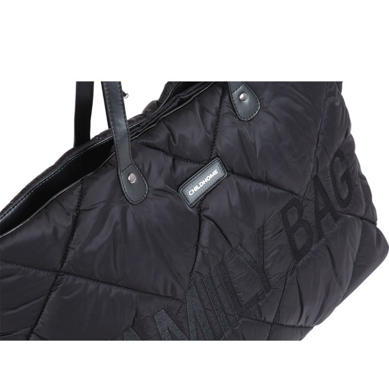 Sac à langer Family Bag CHILDHOME Matelassé Noir