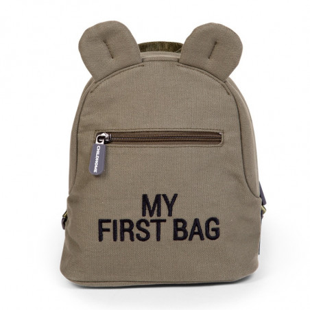 Sac à dos My first bag CHILDHOME Canvas Kaki