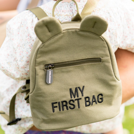 Sac à dos My first bag CHILDHOME Canvas Kaki