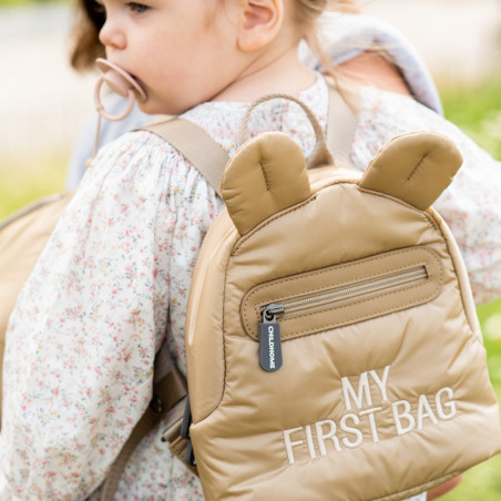 Sac à dos My first bag CHILDHOME Matelassé Beige