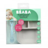 Set repas silicone compartimenté BEABA Grey