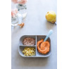 Set repas silicone compartimenté BEABA Grey