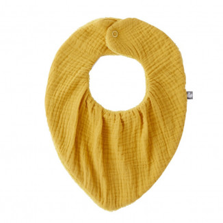 Bavoir bandana bambou/gaze BB&CO Mix & Match Moutarde
