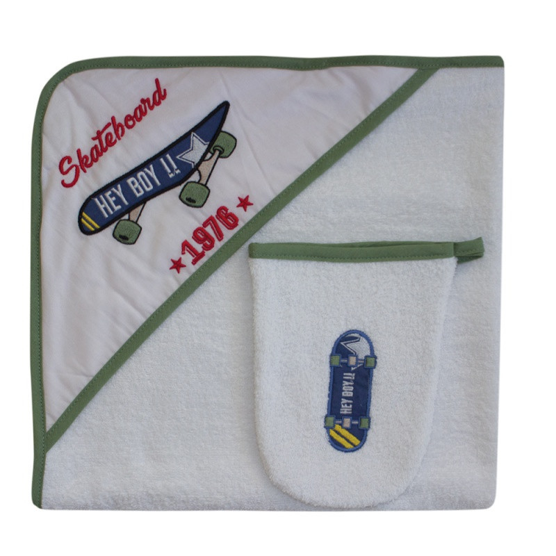 Sortie de bain Skate LES CHATOUNETS Kaki