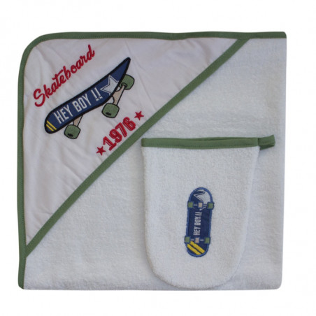 Sortie de bain Skate LES CHATOUNETS Kaki