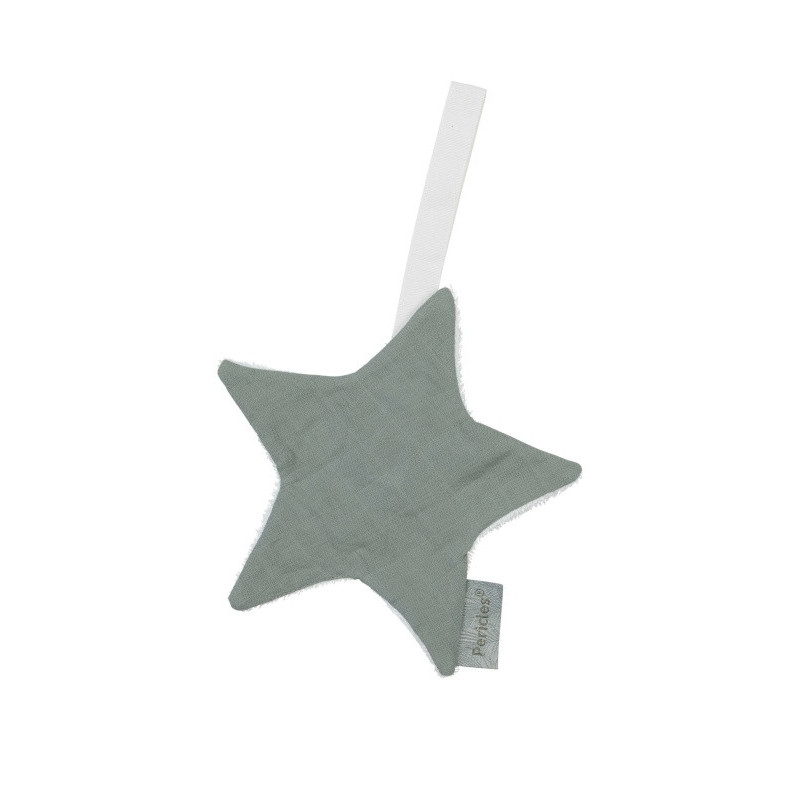 Doudou attache-tétine PERICLES Moss checker