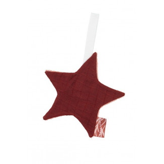 Doudou attache-tétine PERICLES Blush checker