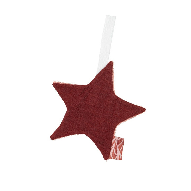 Doudou attache-tétine PERICLES Blush checker