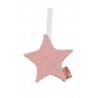Doudou attache-tétine PERICLES Blush square