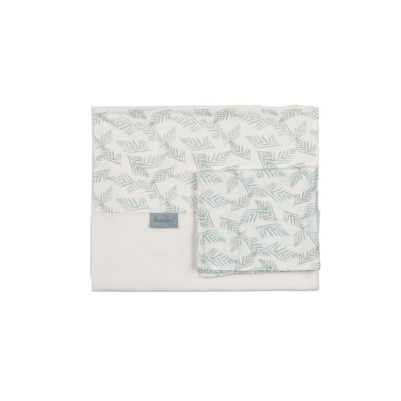 Parure de berceau + taie PERICLES Moss allover