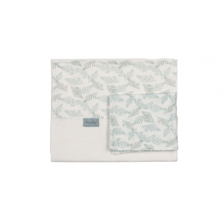 Parure de berceau + taie PERICLES Moss allover