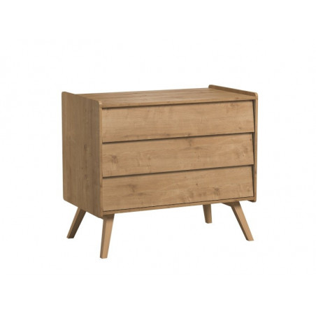 Chambre trio Vintage avec lit 60x120 et armoire VOX Chêne