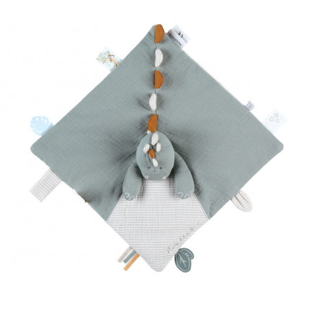 Doudou coton bio Dino Stegi NOUKIES Tiga, Stegi & Ops