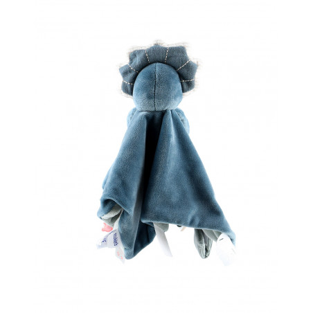 Doudou Veloudoux® Dino Ops bleu NOUKIES Tiga, Stegi & Ops