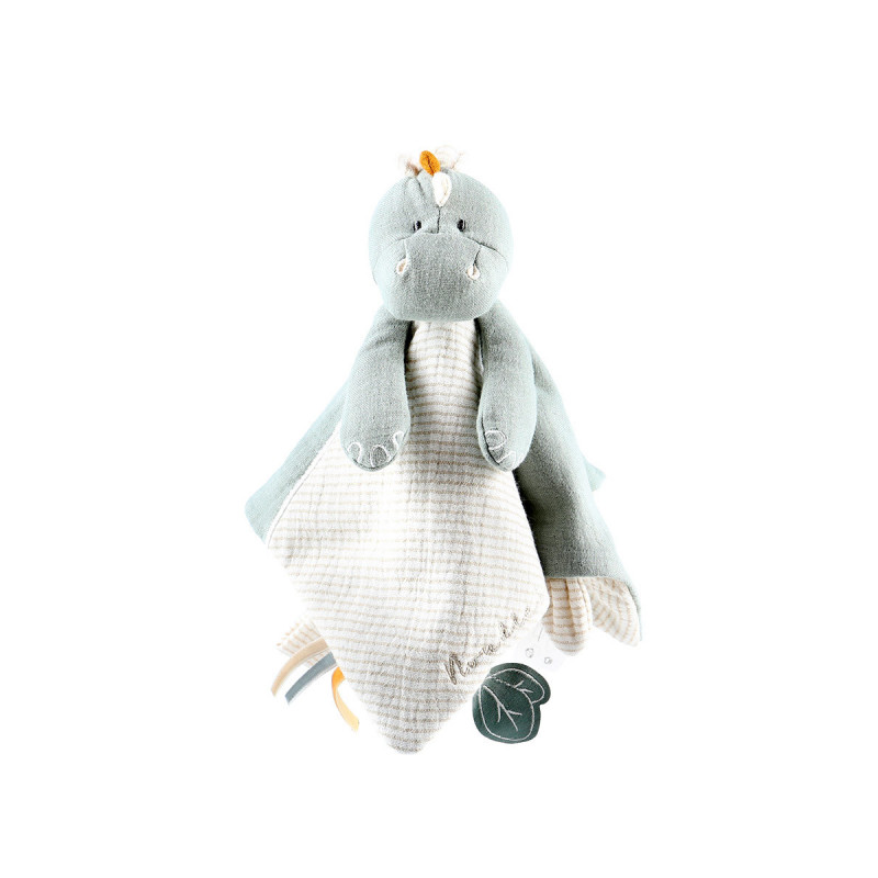Doudou coton bio Dino Stegi NOUKIES Tiga, Stegi & Ops