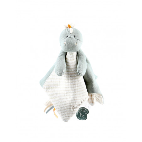 Doudou coton bio Dino Stegi NOUKIES Tiga, Stegi & Ops