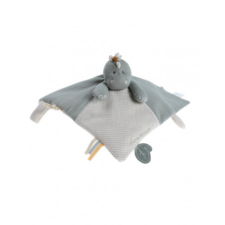 Doudou coton bio Dino Stegi NOUKIES Tiga, Stegi & Ops