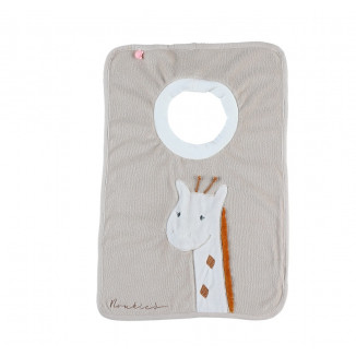 Bavoir Funny en éponge Girafe beige NOUKIES Tiga, Stegi & Ops