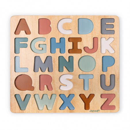 Puzzle en bois alphabet Sweet Cocoon JANOD