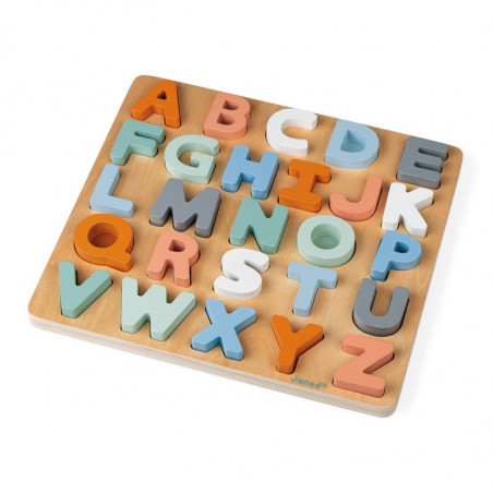 Puzzle en bois alphabet Sweet Cocoon JANOD