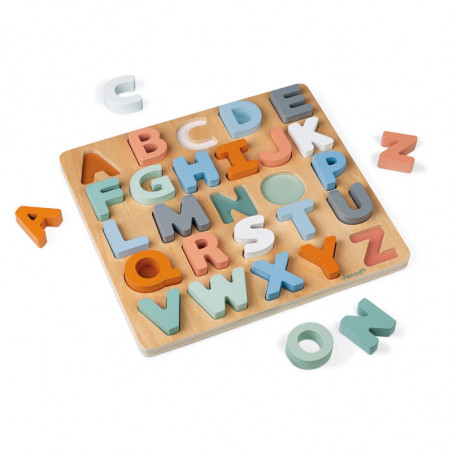 Puzzle en bois alphabet Sweet Cocoon JANOD