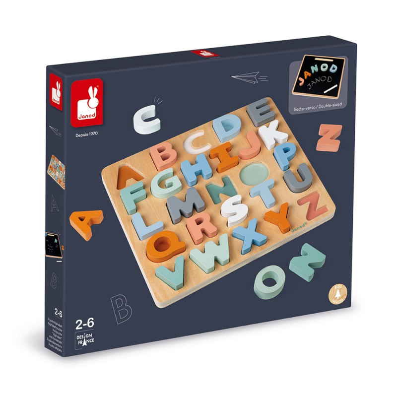 Puzzle en bois alphabet Sweet Cocoon JANOD