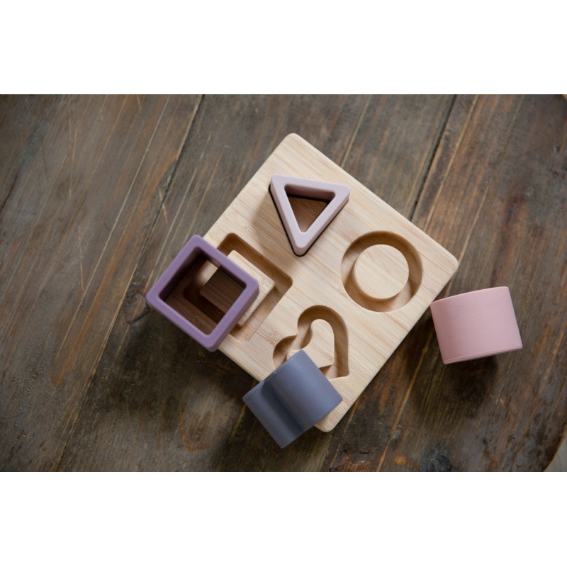 Formes base bambou BO JUNGLE Shape cœur Rose