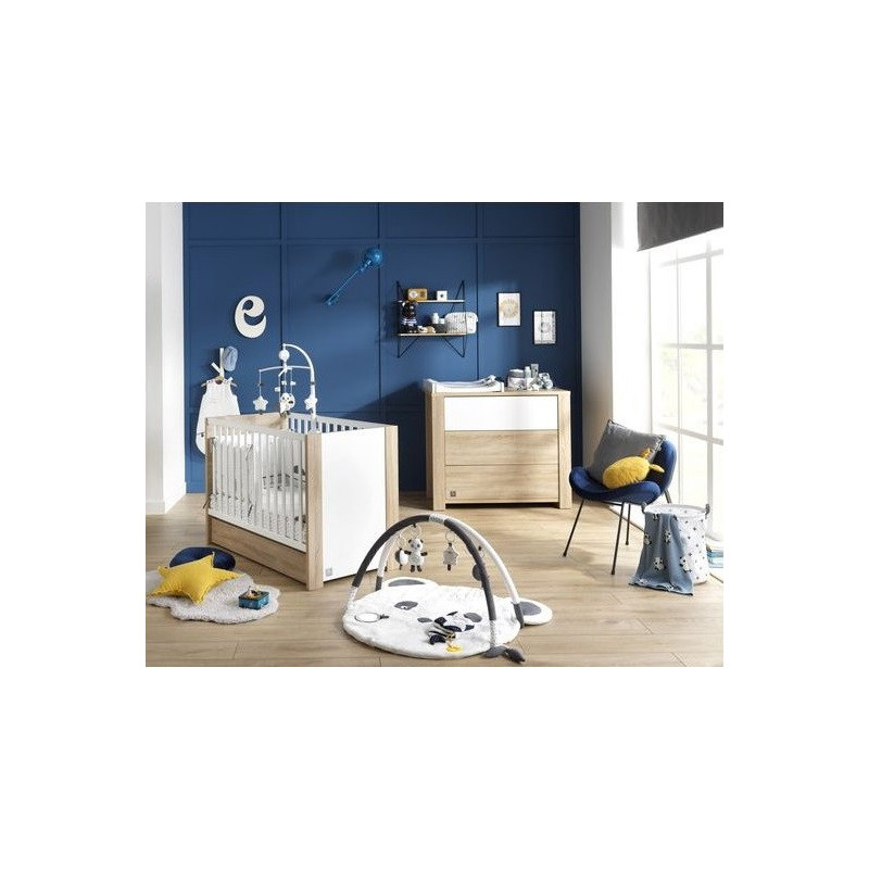 Chambre duo avec lit 60x120 SAUTHON Antonin Bois/blanc