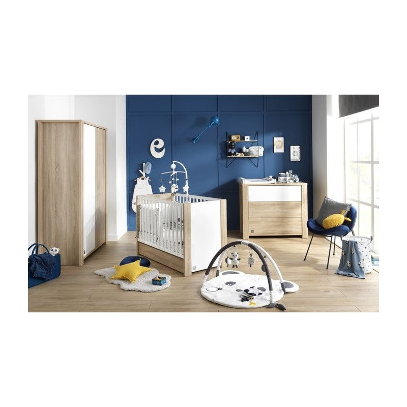 Chambre trio avec lit 60x120 SAUTHON Antonin Bois/blanc