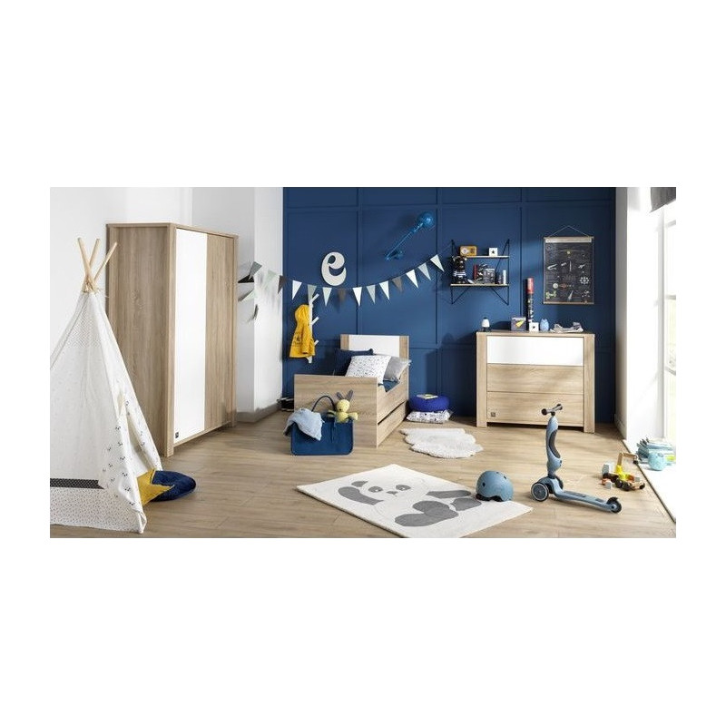 Chambre trio avec lit 70x140 SAUTHON Antonin Bois/blanc