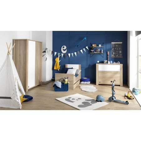 Chambre trio avec lit 70x140 SAUTHON Antonin Bois/blanc