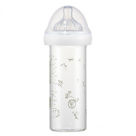 Biberon en verre 240ml LE BIBERON FRANCAIS Gypsophile vert