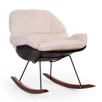 Fauteuil à bascule Lounge CHILDHOME Noir/écru